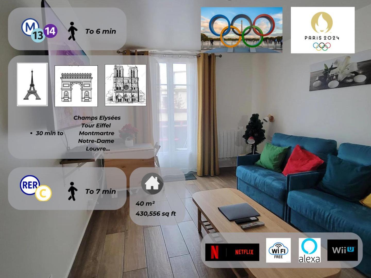 Amazing Apartment A Stone'S Throw From The City Of Lights - Paris كليشي المظهر الخارجي الصورة